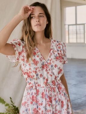 Christy Dawn “the Dawn” midi dress vermillion bloom medium